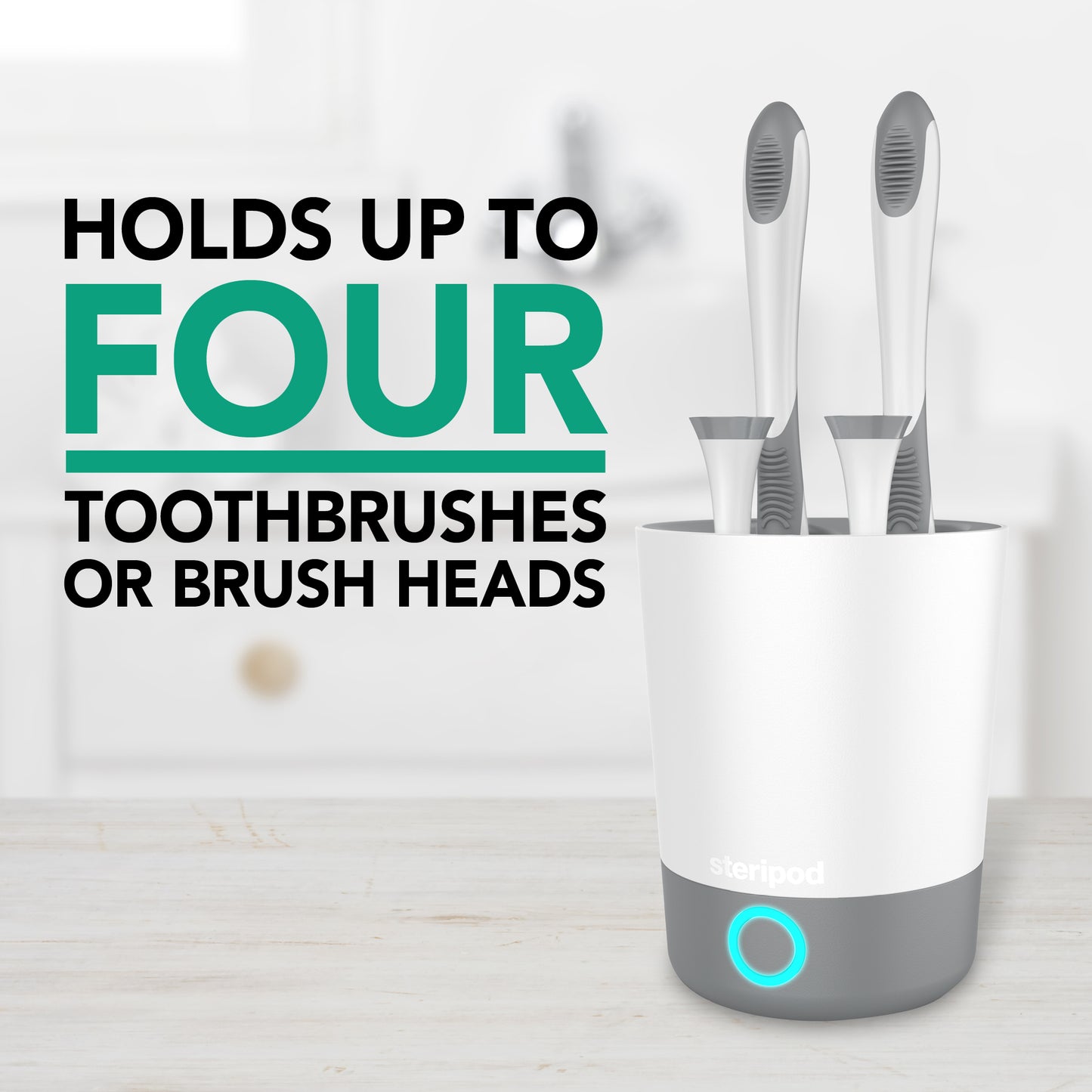 UV Light Home Countertop Toothbrush Sanitizer – Steripod