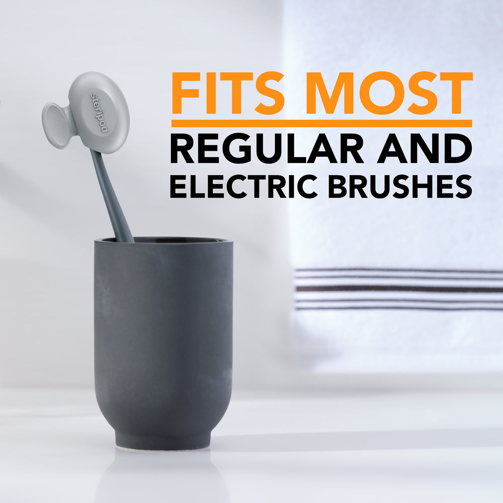 
                  
                    Toothbrush with Gray Steripod, Fits most regular and electric brushes
                  
                