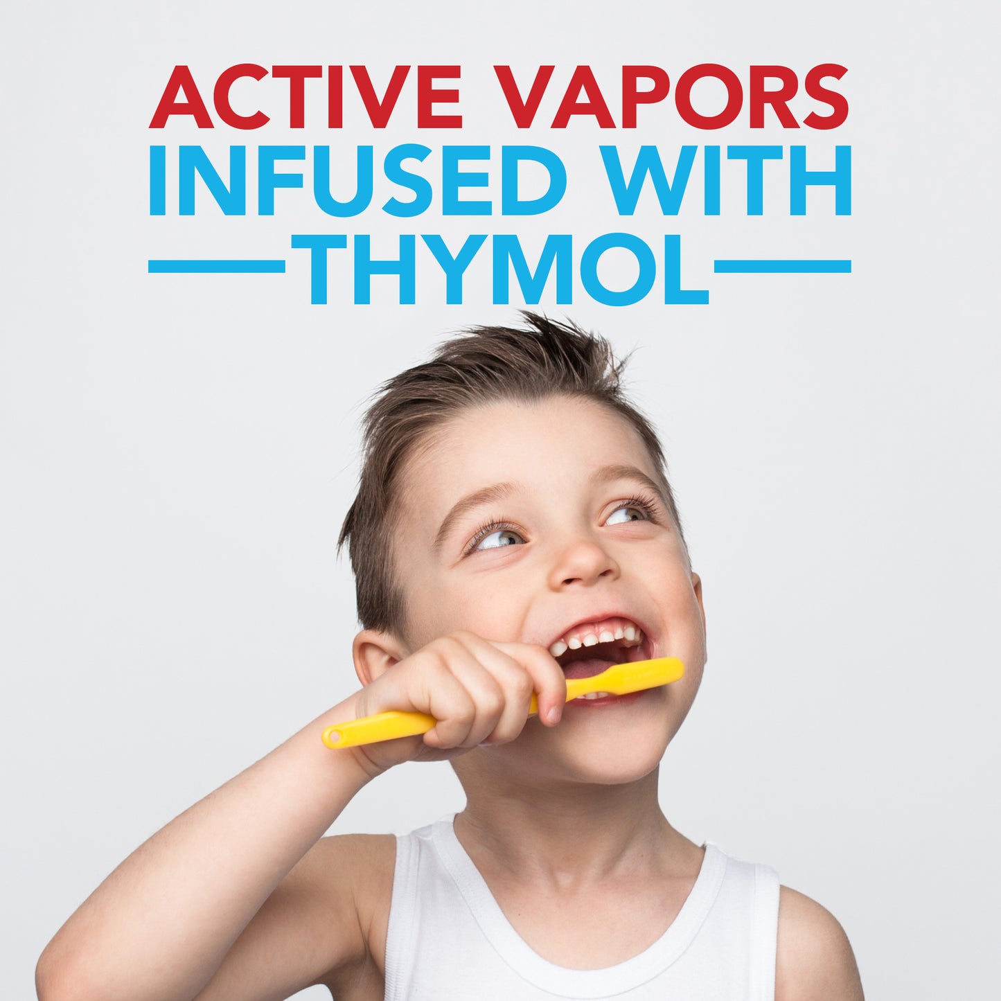 
                  
                    Child brushing teeth, active vapors infused with thymol
                  
                