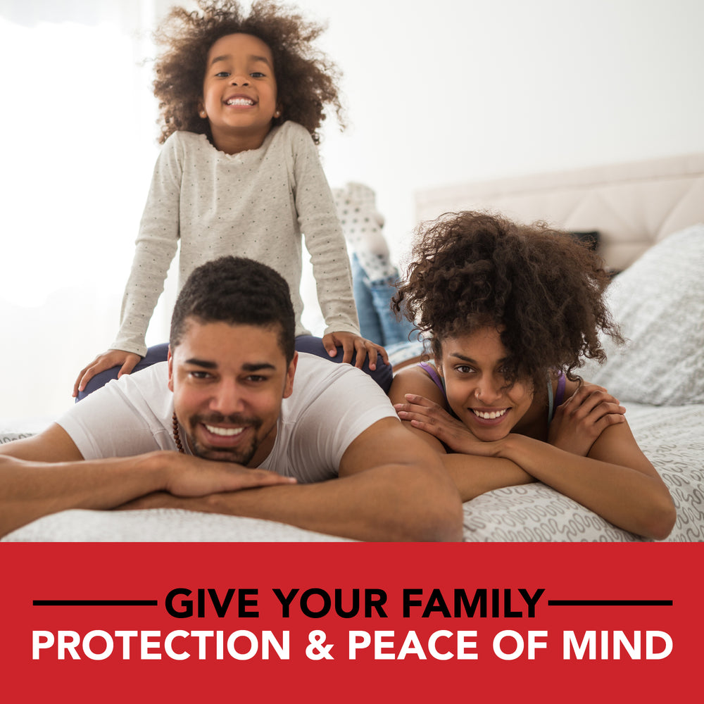 
                  
                    Family smiling, Give your family protection and peace of mind
                  
                